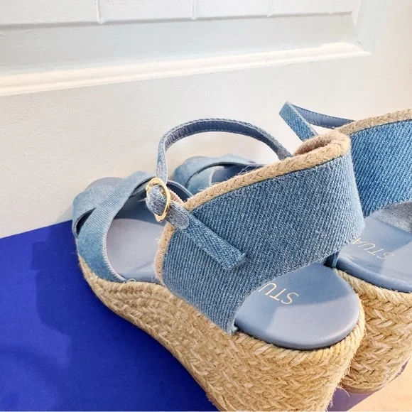 Stuart Weitzman Blue Wedges - Picture 5 of 7